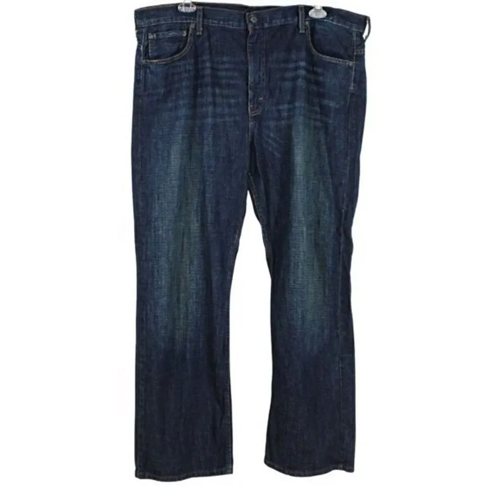 Levi’s 569 Loose Fit Jeans Straight Leg Dark Wash Men's Size 42 X 31.5 (Altered)